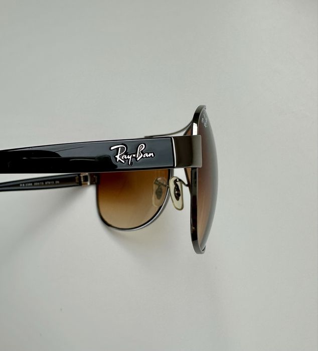 Ray Ban RB3386 Aviator Gunmetal кафяв Brown Gradient 67mm Made in Italy ПРОМО -30%