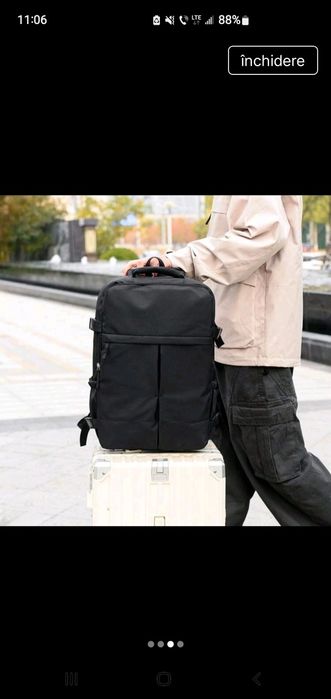 Rucsac nou pt avion pe verde