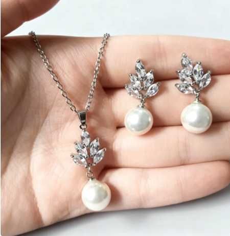 Set colier cu cercei din aliaj metalic