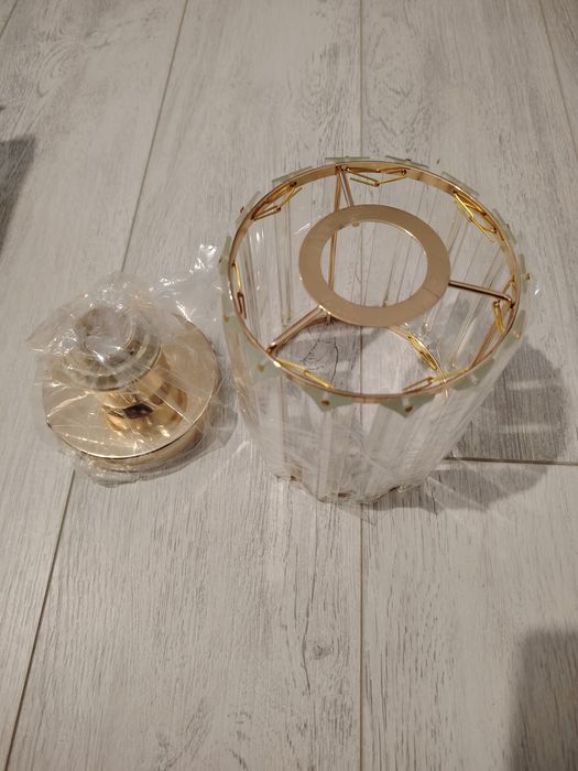 LUSTRA  E27 cristal/ metal Auriu