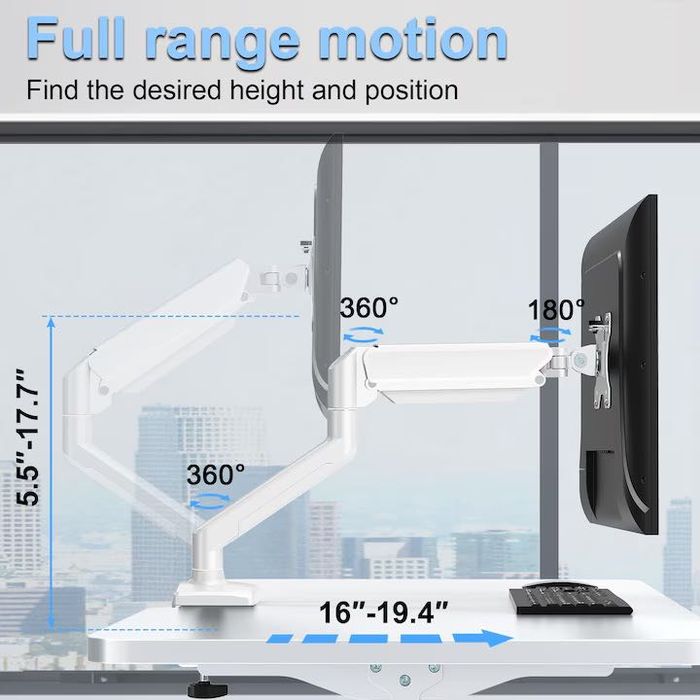 Brat monitor, WALALLA, 32 inchi, metal, alb