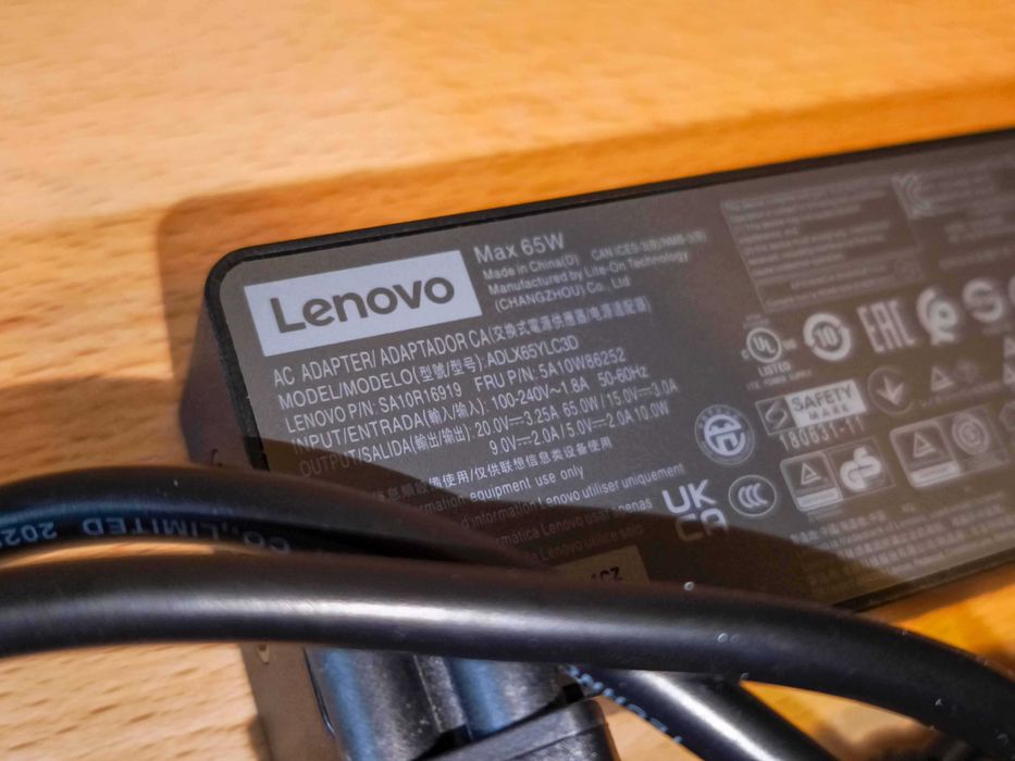 Зарядно лаптоп телефон Lenovo ADLX65YDC3D 65W 20V 3.25A USB C charger