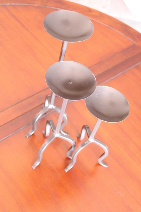 Свещници 3 Броя Ковано Желязо