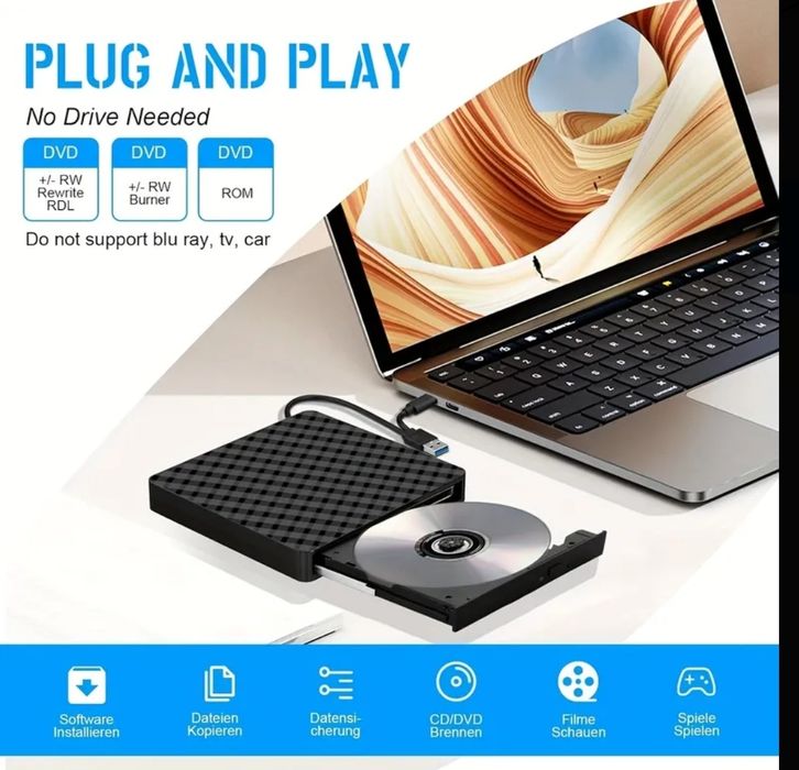 DVD RW Extern Player CD Dvd Citire Ștergere