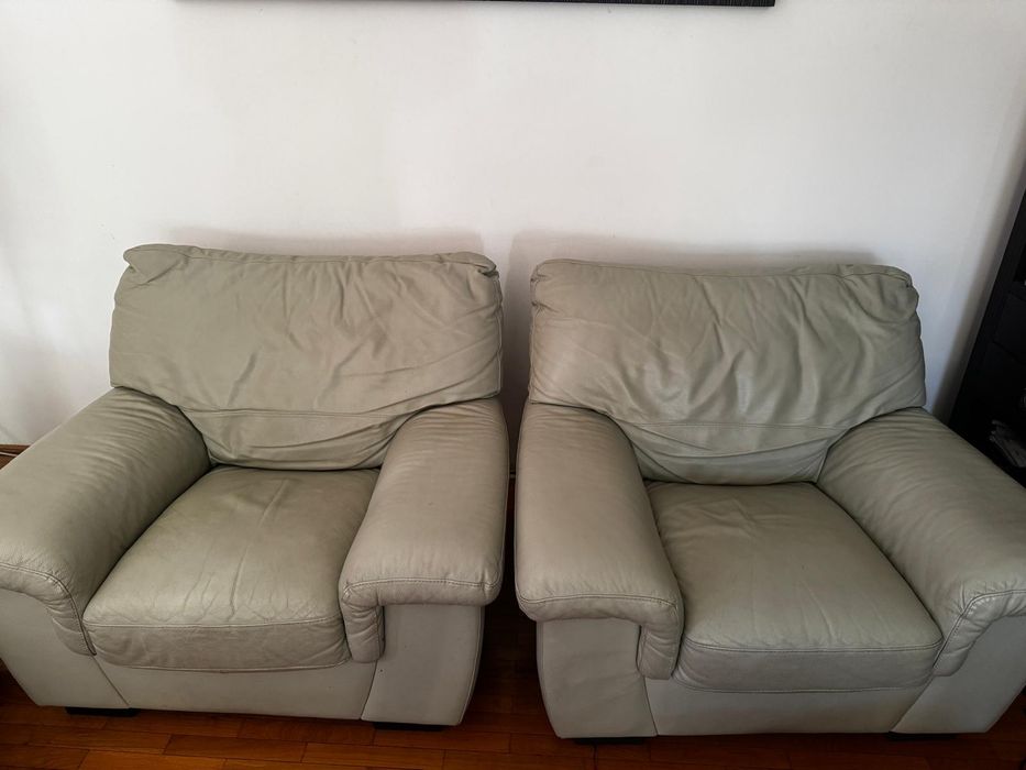 Set Canapea si fotolii piele naturala