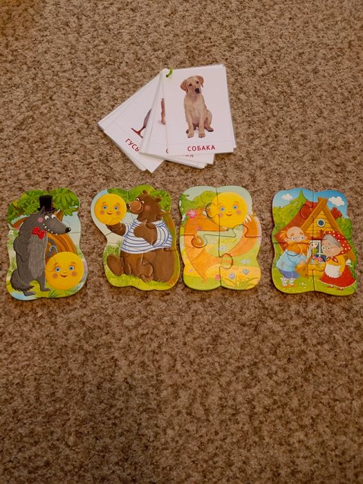 Продам карточки и пазлы