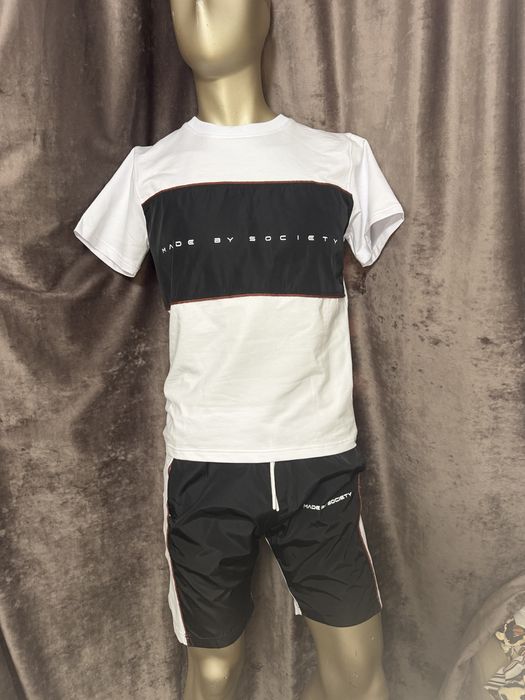 Compleu de barbat tricou plus pantalon scurt Made by Society S M L XL 2XL