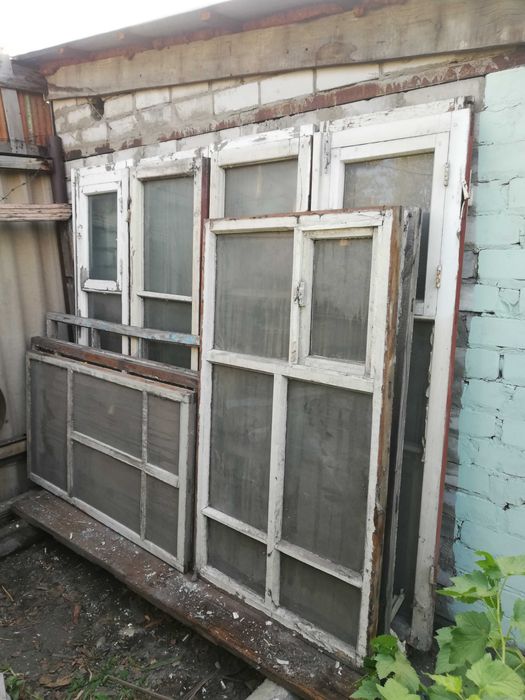 Продам бу оконные рамы 55 шт