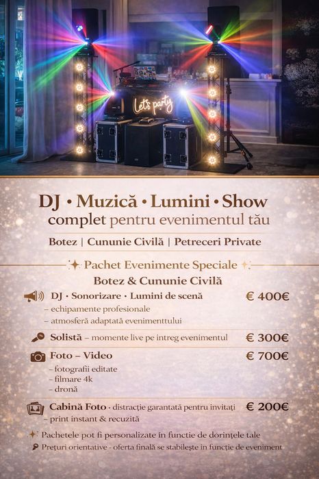 DJ  si solista evenimente (foto video nunta botez cununie cabina foto)