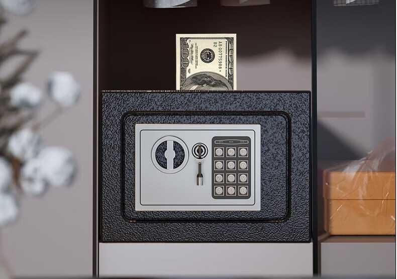 Стальной умный сейф с замком и сигнализацией