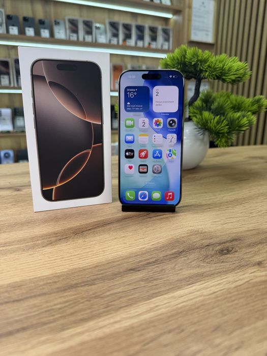 ‼️iPhone 16 Pro 128Gb Desert - Sanatate bat.92% - Garantie 12 luni