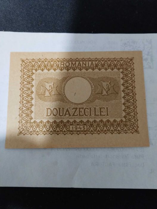 bancnota 20 lei 1945