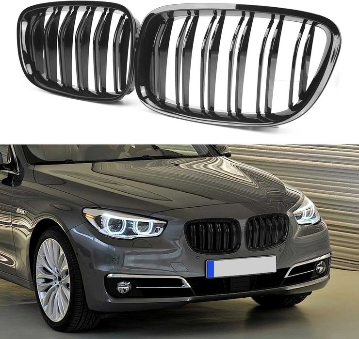 Решетки Бъбреци за BMW GT5 5 F07 БМВ Ф05 Черен Гланц Двойни гр. Стара ...