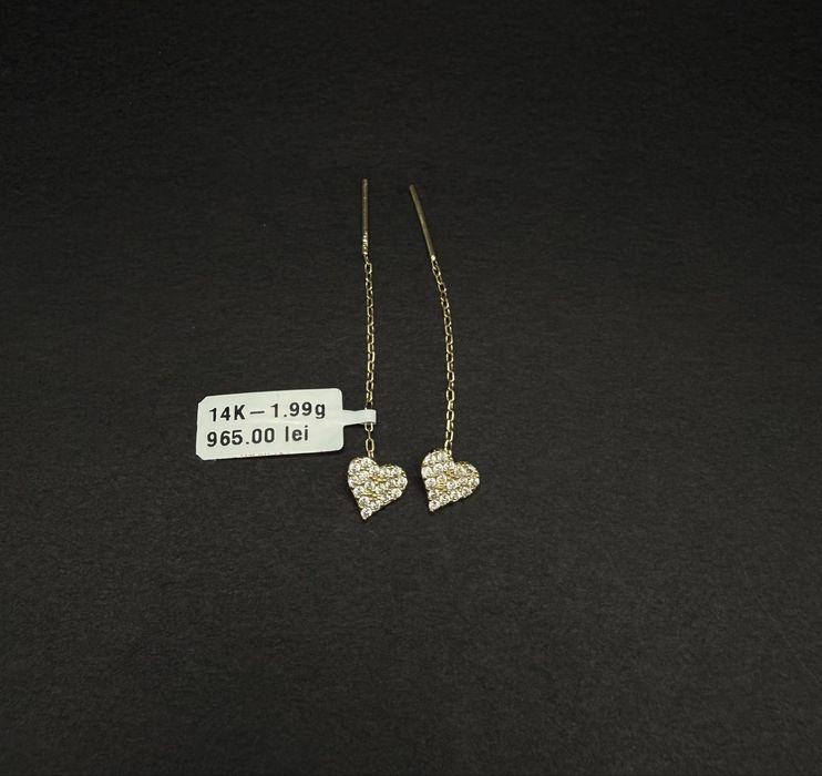 Bijuteria Royal cercei aur 14k 1.99 gr