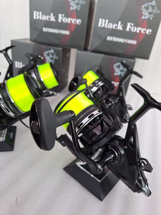 SET 4 Mulinete FL BLACK FORCE 9000 8+1RULMENTI 2024 Echipate