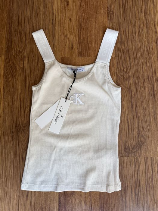 Maieu Calvin Klein damă, alb, mărimea M, nou cu etichetă