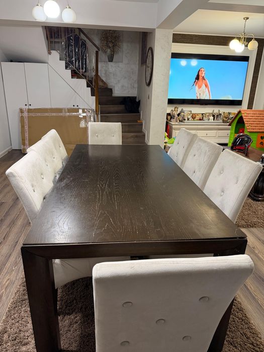 Masa lemn dining / sufragerie 8 persoane