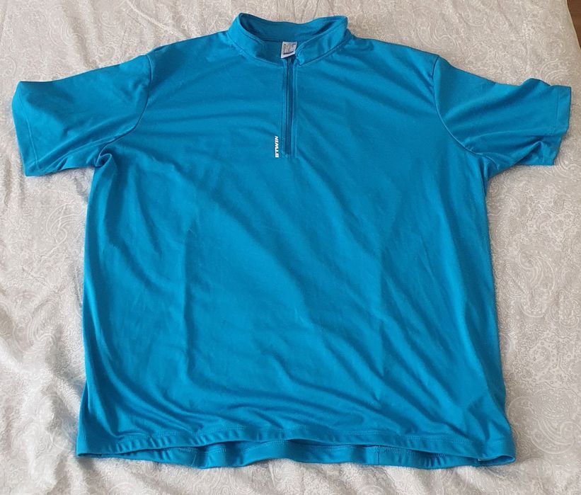Tricou ciclism Btwin masura 2xl albastru