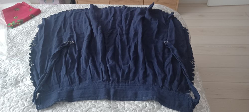 Zadie de par ,albastru cu flori taiate