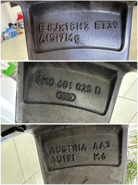 Оригинални джанти с зимни гуми 18 цола Ауди