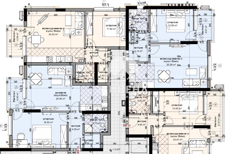Продава се Двустаен апартамент в Варна, Младост 1 - 69 кв.м за 1653 €/кв.м - Снимка #2