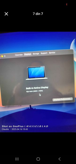 Macbook pro "DEFECT" de 15", 16 gb RAM, procesor i7, baterie app nouă!