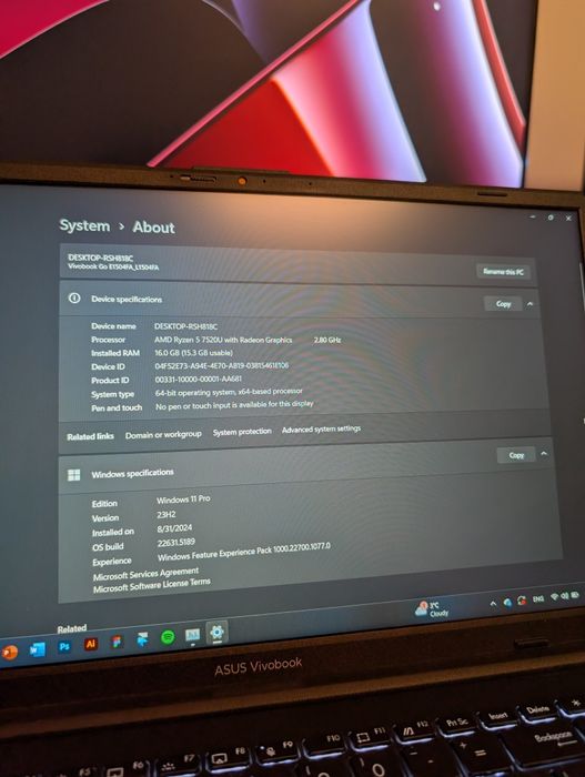 ASUS Vivobook Go 15 - Ryzen 5, 16GB RAM, 512 GB