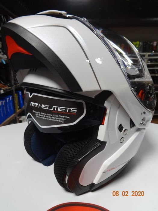 каска Mt helmets atom модуларна каска тъмни очила размер s l мото