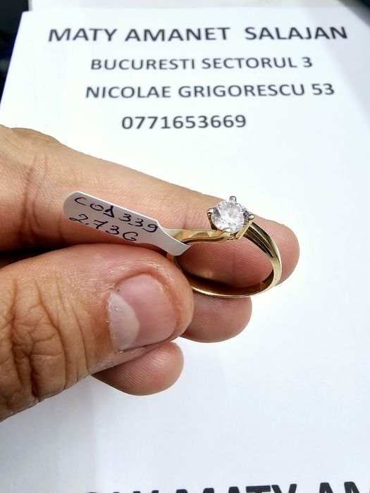 Vand inel dama din aur 14 k 2.73 g cod 339