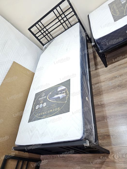 односпальная кровать и Двуспальная, лофт, Kravat, Kalavat, karavot, 90