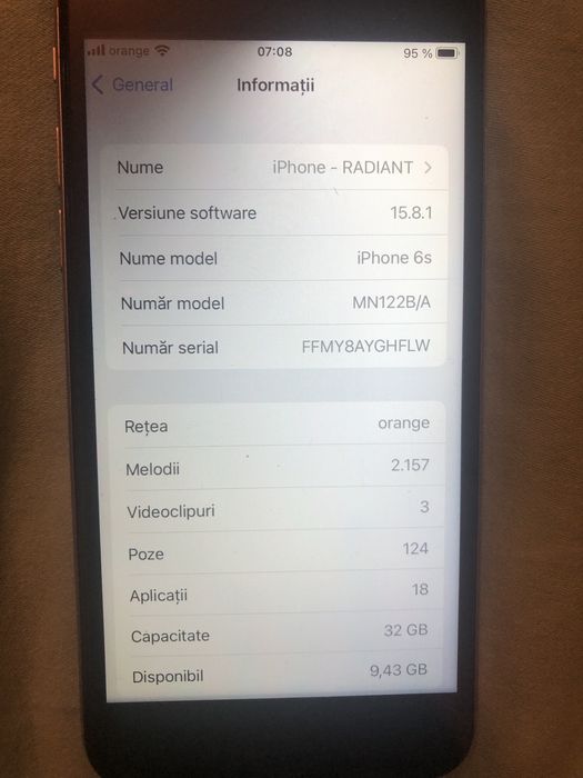 Iphone 6S 32 GB  negru