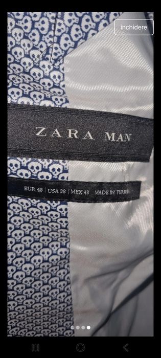 Sacou barbat Zara S/48 nou
