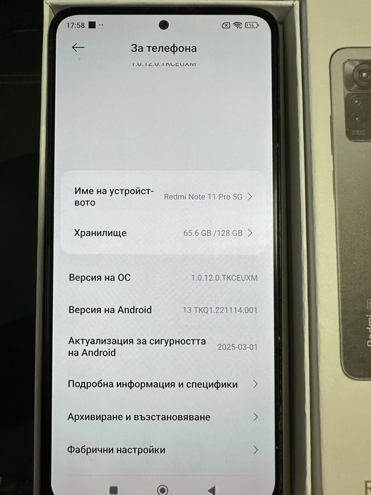 Xiaomi redmi note 11 pro 5g 6 gb ram 128 gb