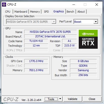 Zotac RTX 2070 Super