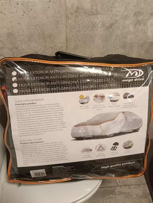 Husă Antigrindină Autoturisme dimensiune 480 X 175 X 120 Cm.