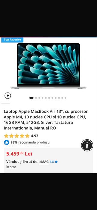 Laptop Apple MacBook Air 13 Sigilat!