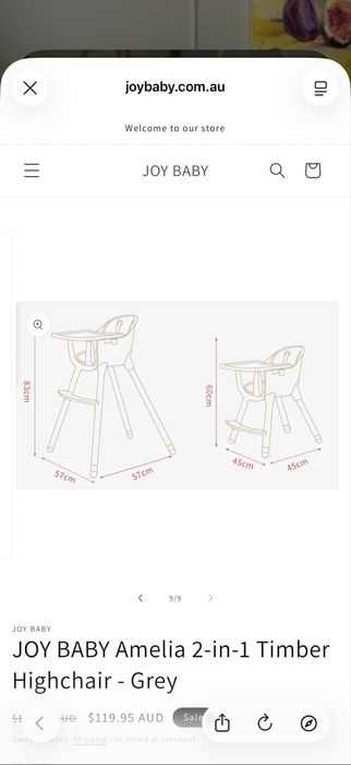 Детско столче за хранене Jimmylee
