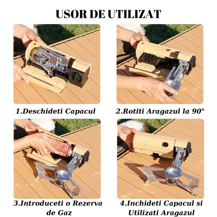 Mini Aragaz Portabil pentru Camping, Soferii de Camion/Auto, 2600 W