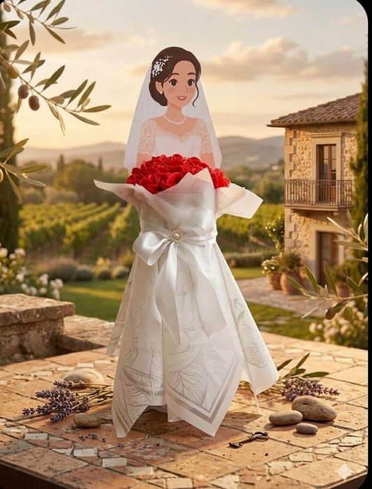 Предлагам ръчно изработени букети под формата на кукли