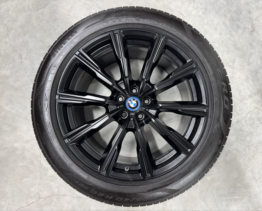 Jante Bmw X5 X6 R20 G05 G06 Originale M740 Semi Mat Negru Pirelli de vara