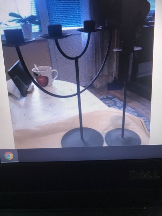 Декоративна кована  стойка за Уиски и свещници ковани ретро