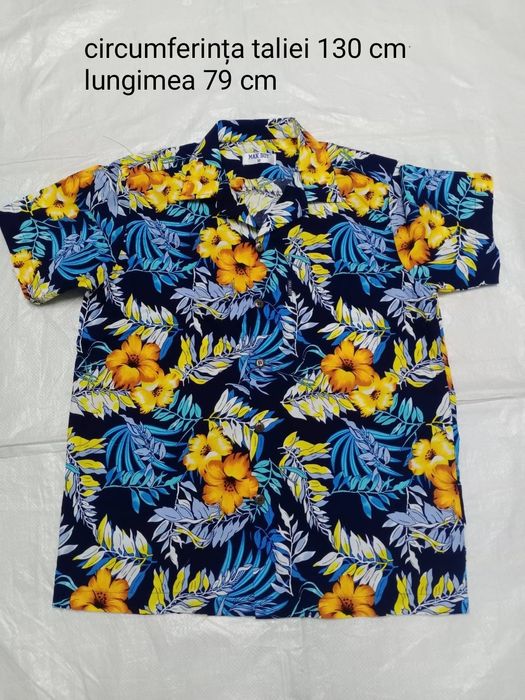 Camasi Hawai inflorate 52 are 130cm de jur împrejurul burții