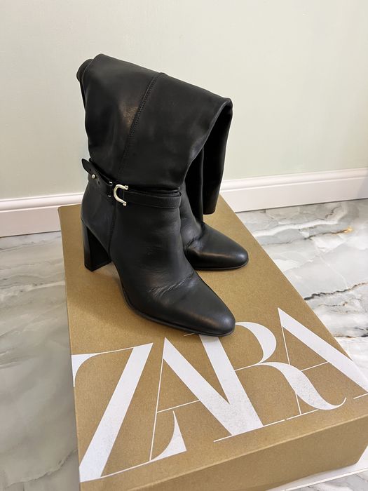 Cimze cu toc negre ZARA