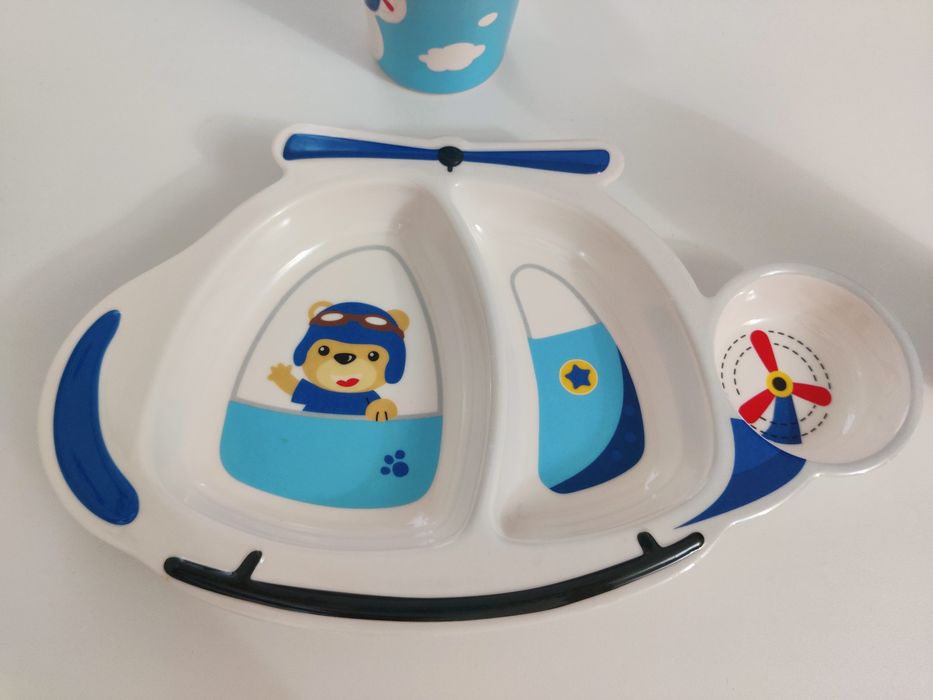 Set farfurie, castronel, pahar copii