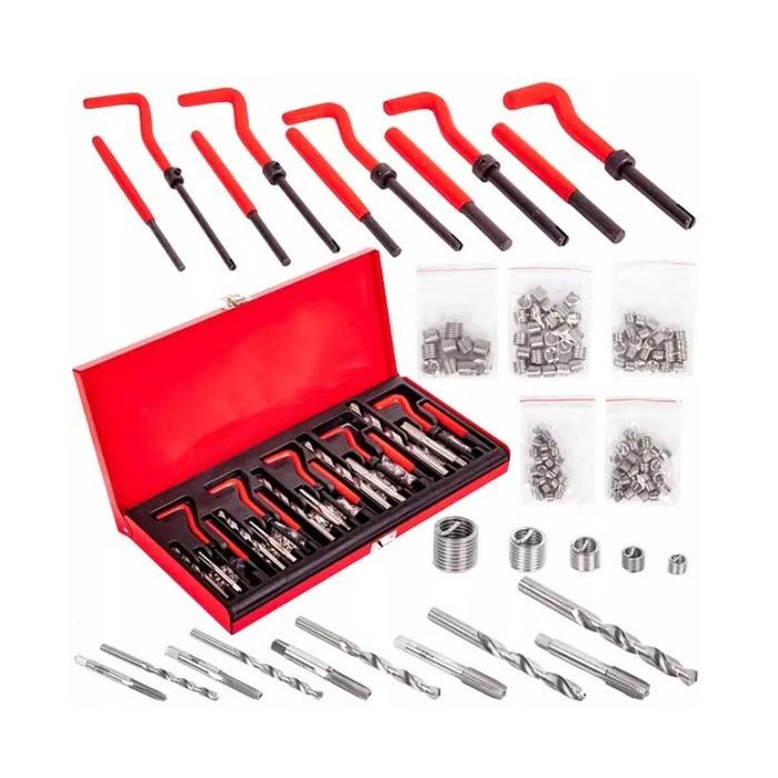 Set pentru reparat filete, M5-M12, 131 bucati, Kraft