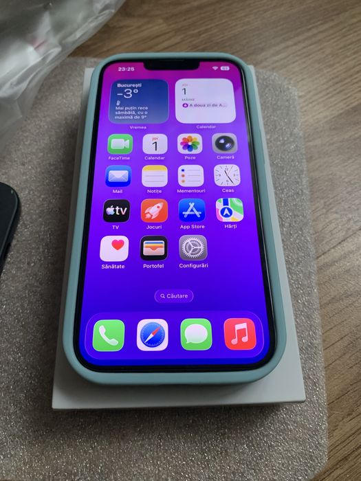 Telefon Apple iPhone 13 128gb m,baterie 74% tine 2zile,cu accesorii.