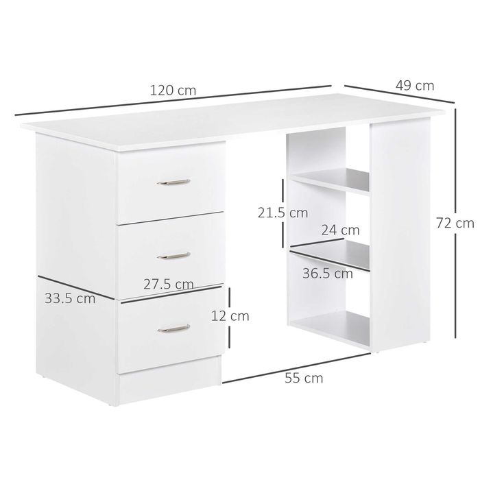 Birou Modern Alb , HOMCOM , x3 bucati disponibile