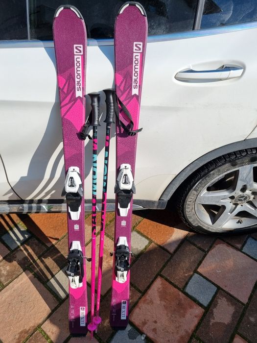 Schiuri Salomon Lux Jr 130cm cu bete Salomon