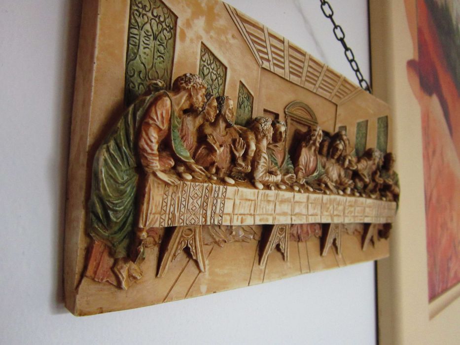 cadou rar 3D Da Vinci Cina cea de taina 20x12 cm Italia 1970