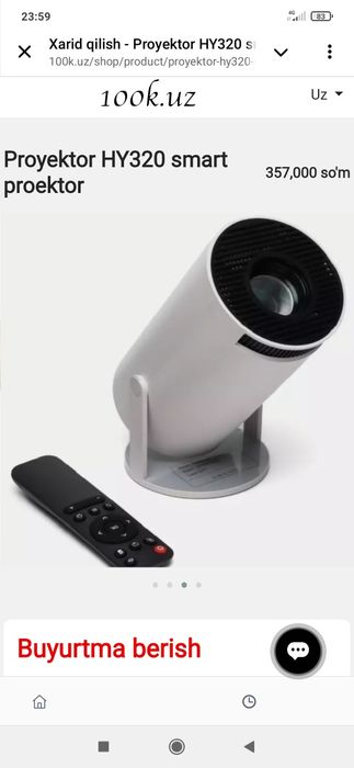 Proyektor hy320 smart proektor